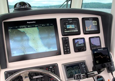 Depth Finder in Boat Console